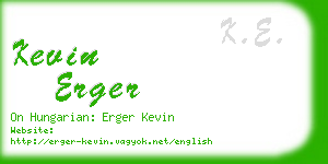 kevin erger business card